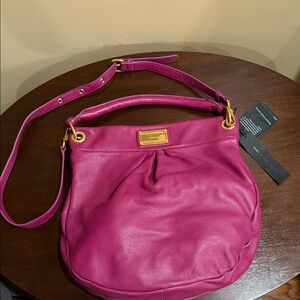 Marc Jacobs Magenta Leather Shoulder Bag